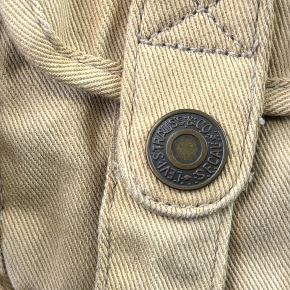 Levi's Unisex Cream Canvas Casual Crossbody Bag - Picture 6 of 13